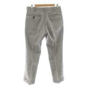 COMME des GARCONS HOMME AD2012 スラックスパンツ ロールアップ XS ホワイト ブラック HJ-P013 /NQ