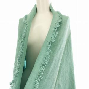 ASAUCE MELER リネン ストール 麻 大判 ショール 緑 グリーン /G