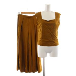 デミリー DEMYLEE セットアップ ワイドパンツ バギー イージー カットソー ノースリーブ プルオーバー