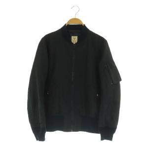 ジャケット ブルゾン ジップアップ シルク混 38 ネイビー /MY OS