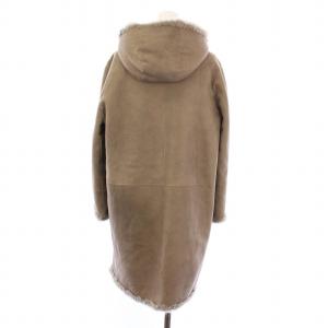 BRUNELLO CUCINELLI ムートンコート リバーシブル 42 ブラウン