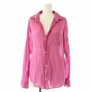 シャツ ブラウス 長袖 コットン S ピンク 221070080-1110 /OR