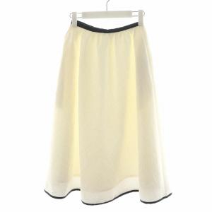 ペイズリージャガードスカート フレアスカート ロング丈 XS 白 ホワイト 3S302 /AN37