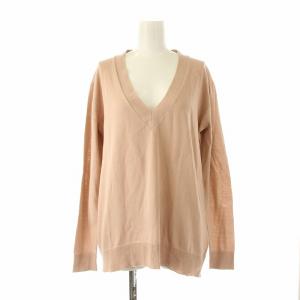 above SC Vネックプルオーバー ニット 長袖 コットン シルク混 F ピンク 17080500404010