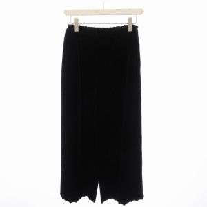 イージーパンツ ワイドパンツ ストレート ベロア 40 黒 ブラック 18354-ARJAG59 /EE