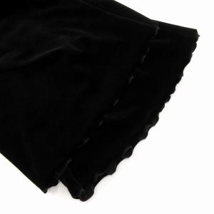 FOXEY NEW YORK イージーパンツ ワイドパンツ ストレート ベロア 40 黒 ブラック 18354-ARJAG59 /EE