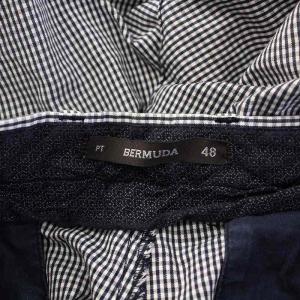 PT TORINO BERMUDA ショートパンツ ハーフパンツ ボタンフライ チェック柄 48 紺 ネイビー /BB