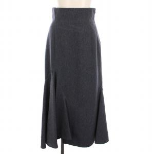 23SS アシメマーメイドスカート ロング アシンメトリー 38 インディゴ ブルー CWFS231057