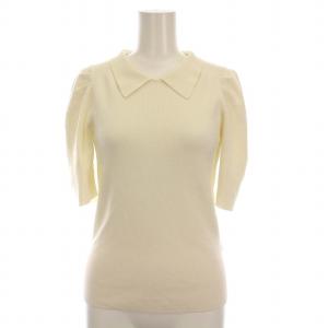 23SS 襟付きニットプルオーバー カットソー 半袖 F 白 CWNT231101 /YM