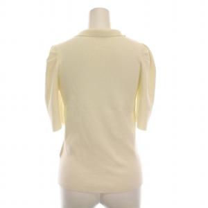 CELFORD 23SS 襟付きニットプルオーバー カットソー 半袖 F 白 CWNT231101 /YM