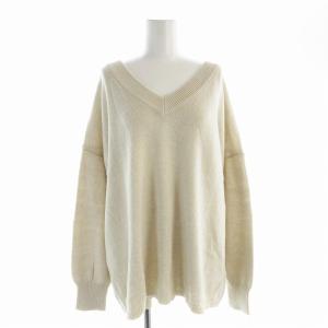 ニット セーター 長袖 Vネック カシミヤ混 F ベージュ 19080500608010 /EE