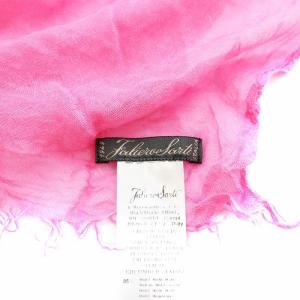 Faliero Sarti ストール 大判 フリンジ モダール シルク混 ピンク /KU