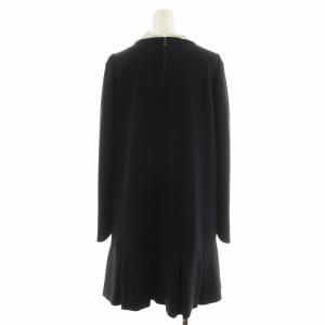 FOXEY NEW YORK プライベートノワール ワンピース 長袖 ひざ丈 40 黒 ブラック 36944 /AN44