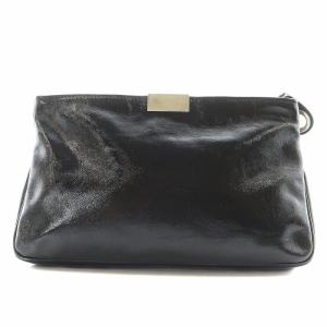 JIMMY CHOO クラッチバッグ パーティバッグ スタースタッズ エナメル 黒 ブラック /AN3 D OH