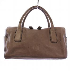 ボストンバッグ ハンドバッグ レザー ブラウン /KH
