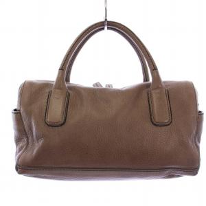 HIROFU ボストンバッグ ハンドバッグ レザー ブラウン /KH