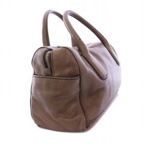 HIROFU ボストンバッグ ハンドバッグ レザー ブラウン /KH