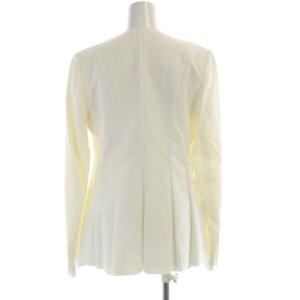 Theory APULIA ISITA ノーカラージャケット アウター ボタンレス 2 白 ホワイト 01-4104114