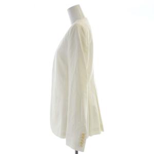 Theory APULIA ISITA ノーカラージャケット アウター ボタンレス 2 白 ホワイト 01-4104114