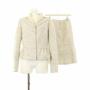 セットアップ セレモニースーツ ジャケット スカート ひざ丈 40 ベージュ UC434-231-40