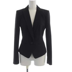 テーラードジャケット 裏地総柄 アウター 黒 ブラック /RO