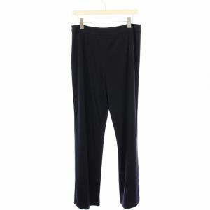LEONARD スラックスパンツ ストレート ストレッチ ロゴ 76 紺 ネイビー /BB