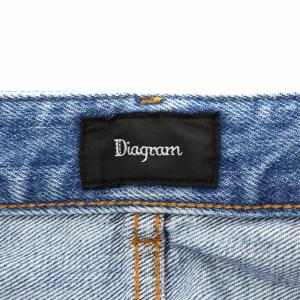 Diagram GRACE CONTINENTAL 23AW 切替ストレートデニムパンツ ジーンズ ジーパン ジッパーフライ 36 水色 ライトブルー 0323311118