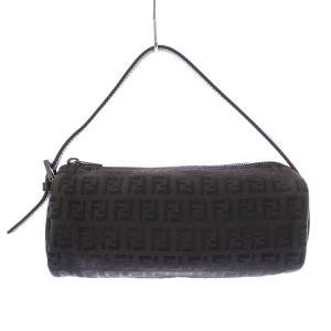 ハンドバッグ キャンバス ズッカ柄 インターロッキング ロゴ ブラック