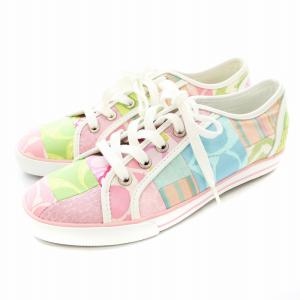 COACH シグネチャー スニーカー ローカット 7.5 マルチカラー F0007 /KU
