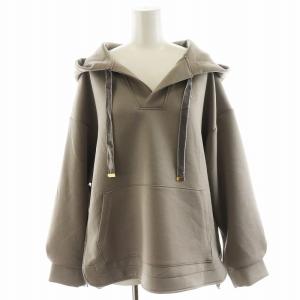 22AW サイドジップパーカー プルオーバー ロゴ刺繍 36 グレー 0222342177 /AN32