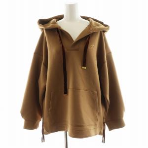22AW サイドジップパーカー プルオーバー ロゴ刺繍 36 茶 ブラウン 0222342177 /AN33