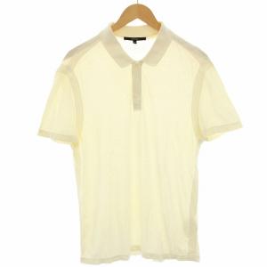 ポロシャツ カットソー ステッチ 半袖 M アイボリー 314000 /HN