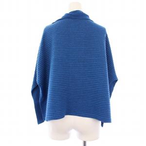 me ISSEY MIYAKE プリーツニットカーディガン ハイネック 長袖 ブルー MI51JO263 /KH