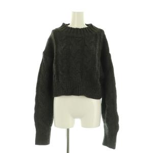 Apuweiser-riche 22AW セットアップ上下 ニット セーター 長袖 タイトスカート ロング 1 グレー /MY OS