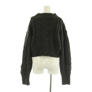 Apuweiser-riche 22AW セットアップ上下 ニット セーター 長袖 タイトスカート ロング 1 グレー /MY OS