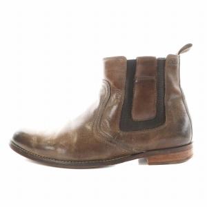 サイドゴアブーツ ショートブーツ レザー 7.5 茶 ブラウン 20351433 /AN7