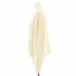 MILA OWEN MILAOWEN 24AW 金釦短丈アルパカニットカーデジャケット ニットカーディガン アルパカ混 1 白 ホワイト 09WNJ244003