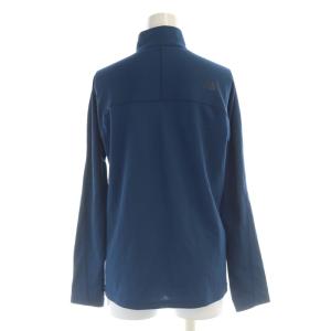 THE NORTH FACE ロングスリーブフラッシュドライライトジップアップ カットソー ロゴ 長袖 L 紺 ネイビー NTW61919