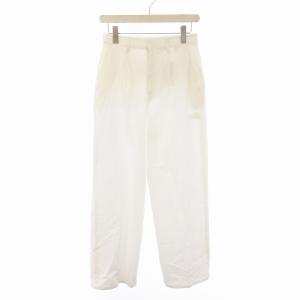 24AW コットンツイルセンタープレスパンツ ストレート ワイド 38 白 ホワイト 24030462726040