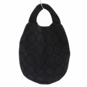 mina perhonen タンバリン tambourine エッグバッグ ハンドバッグ リネン 黒 ts9292 /TK