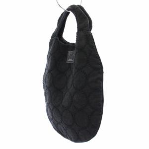 mina perhonen タンバリン tambourine エッグバッグ ハンドバッグ リネン 黒 ts9292 /TK