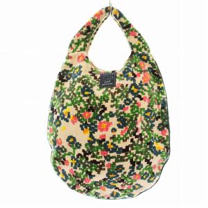 flower bed フラワーベッド エッグバッグ ハンドバッグ ベロア 総柄 マルチカラー e556