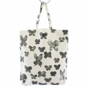 mina perhonen メモリア memoria トーストバッグ toast bag ハンドバッグ 蝶々 白 グレー xs9449
