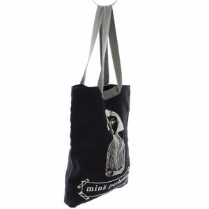 mina perhonen Itoko ワンマイルバッグ トートバッグ ショルダーバッグ リネン 黒 グレー va9997 /TK