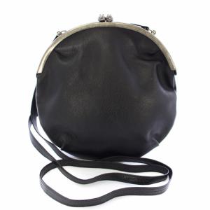 Lisette 非売品 ショルダーバッグ ポシエット がま口 ウサギ レザー 黒 /TK