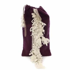 mina perhonen forest parade 巾着 ポーチ レース リネン ボルドー oa7454 /TK