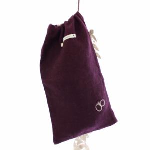 mina perhonen forest parade 巾着 ポーチ レース リネン ボルドー oa7454 /TK