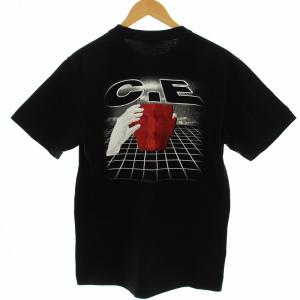 Tシャツ 半袖  カットソー バックプリント M 黒 ブラック 白 ホワイト 赤 レッド /OR