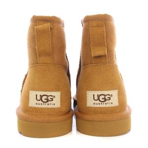 UGG australia CLASSIC MINI 2 クラシックミニ2 ムートンブーツ ショート スエード ロゴ US6 23cm