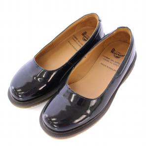 Dr.Martens パンプス ラウンドトゥ 厚底 エナメル US6 黒 ブラック /BB